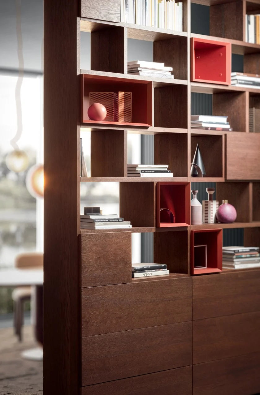 Spazioteca Double-Sided Bookcase (9021)