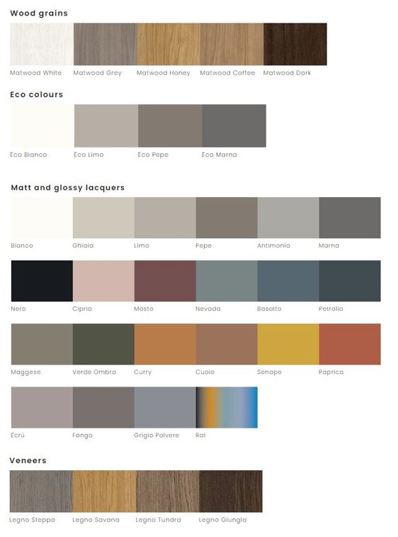 Finishes Available 